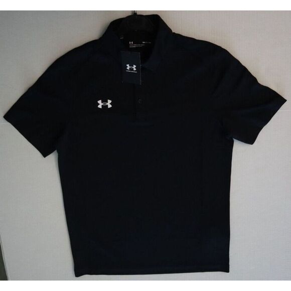 Under Armour 1370399 001 Men's Sz Small Black UA Team Tech Loose Fit Polo Shirt - Picture 5 of 5